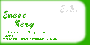 emese mery business card