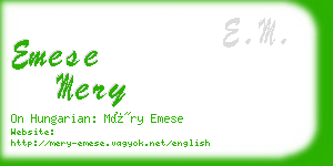 emese mery business card